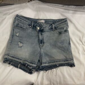 Soft Crossover Denim Shorts